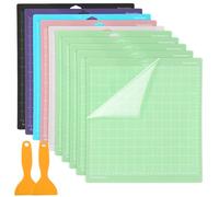 JEUIHAU Lot de 10 Tapis Adhesifs de Découpe de 30,5 x 30,5 cm - Tapis de Découpe Adhésif à Prise Légère avec Racloir, pour Lettrage, Gravure, Peinture, Topographie