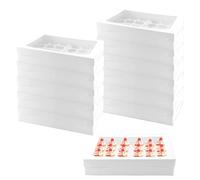 JEUIHAU Lot de 12 boîtes à cupcakes avec fenêtre - 24 trous - Blanc - 43 x 31 cm