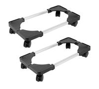 JEUIHAU Lot de 2 supports réglables pour unité centrale, tour d'ordinateur avec frein et 4 roulettes, support de boîtier d'ordinateur pour la plupart des boîtiers de jeu PC, noir