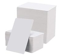 JEUIHAU Lot de 250 cartes de visite vierges en PVC de 0,76 mm d'épaisseur, cartes PVC vierges blanc pour cartes de service, 85,5 x 54 mm