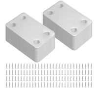 JEUIHAU Lot de 40 plaques de jonction plates 60 x 38 mm en acier inoxydable pour réparation et fixation, meubles, lits, tables, étagères, bois