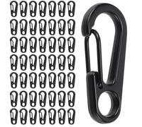 JEUIHAU Lot de 50 mini mousquetons en métal de 3,3 cm pour clés, sac à dos, camping, voyage, randonnée