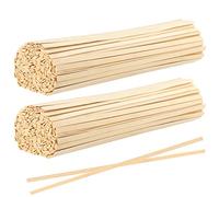 JEUIHAU Lot de 600 bâtons de bambou naturel extra longs de 40 cm, Bande de bois pour maquette, travaux manuels, arts, modèles, projets de bricolage