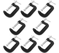 JEUIHAU Lot de 8 pinces C robustes de 5,1 cm en fonte avec poignée en T coulissante, mini pince C en métal pour le travail du bois, le soudage, le travail du métal, la menuiserie, le bricolage