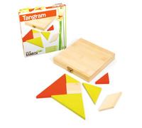 Jeujura - 66103- Jeux de Société-Tangram - Coffret en Bambou