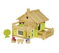 Jeujura - 8047- Jeux de Construction-Maison en Rondins - 175 Pieces, Taille unique
