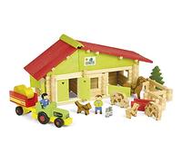 Ferme Avec Tracteur Et Animaux - 140 Pieces - Jeujura