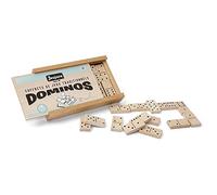 JEUJURA - Jeu de Dominos en Bois - Coffret en Bois - Garçon et Fille - A partir de 3 ans