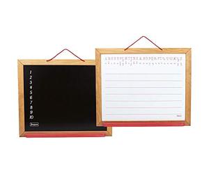 Jeujura - 8788-Tableau en Bois-Tableau Mural Reversible en Bois - 67 x 55, Blanche