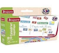 JEUJURA Magnets pour tableau Calendrier - Coffret De 80 Caracteres bleu TU