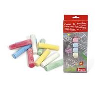 Jeujura - 8980-Tableau en Bois-Craies de Trottoir - 10 Grosses Craies de Trottoir