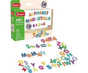JEUJURA - ABC et Chiffres Magnétiques - 76 Pièces -Accessoire Tableau -8972