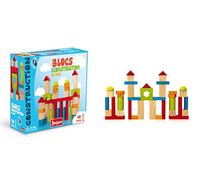 JeuJura – Jeu de construction 8241 – Blocs en bois 40 pièces multicolore