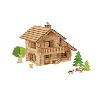 JEUJURA - Chalet de Montagne - 310 pièces - Jeu de Construction en Bois dès 5 Ans - Chalet Authentique à Construire sans Colle - Coffret en Bois - Fabriqué en France - 1808