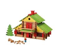 JeuJura Construction en bois Mon chalet en bois – Maxi coffret 330 pièces dès 5 ans
