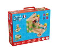 JeuJura Circuit de billes 8366 en bois 68 pièces Multicolore - À partir de 4 ans