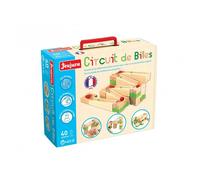 Jeu de construction en bois Jeujura - Circuit de billes - 40 pièces