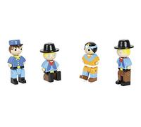 Jeujura - Coffret 4 Personnages Far West - Jeu de Construction 5 Ans - 8089 | 4 Personnages en bois - Accessoires jeux de construction Far West - Jeu pour enfant - Imagination - Fabriqué en France