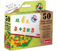 JEUJURA Coffret 50 Lettres magnétiques Cursives, Chiffres Et Signes pour tableau