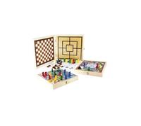 Jeujura – Coffret jeux de société en bois – 100 jeux, 54 cartes, pions et livret