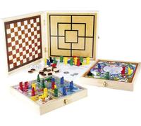 JEUJURA Coffret Bois 100 Jeux de société traditionnels