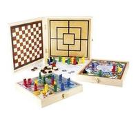 Jeujura - 11855- Jeux de Société-Coffret en Bois 100 Jeux, Taille unique