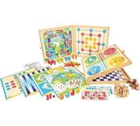 JEUJURA Coffret de Jeux classiques - 150 regles - Pions bois