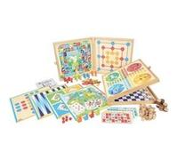 JEUJURA Coffret de Jeux classiques - 150 règles - Pions bois