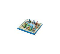 Jeujura Coffret Jeu de l'Oie : Coffret Pliant en Bois - Jeu de l'Oie, pions en Bois - l'arbre à Jouer - Jeu de Société - Âge Minimum : 3 Ans