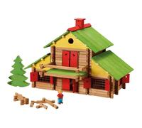 JeuJura Construction en bois Mon chalet en bois – Maxi coffret 330 pièces dès 5 ans