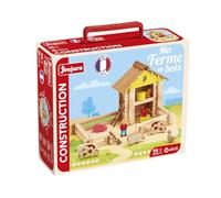 JeuJura – Jeu de construction Ma Ferme en Bois 95 pièces – Valise carton, dès 5 ans (8040)