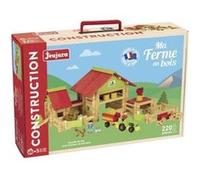 JEUJURA Grande ferme avec tracteur et animaux - 220 pieces Multicolore G