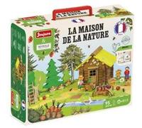 JeuJura - Jouet de construction - La Maison de la Nature - 95 pièces - en bois - Marron