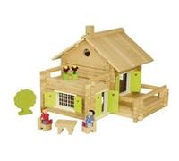 Jeujura - 8047- Jeux de Construction-Maison en Rondins - 175 Pieces, Taille unique