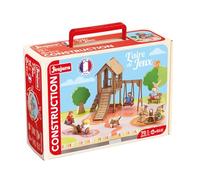 JeuJura – Jeu de construction L'aire de Jeux – 70 pièces – Valise carton – Dès 5 ans