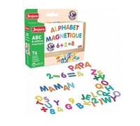JEUJURA - ABC et Chiffres Magnétiques - 76 Pièces -Accessoire Tableau -8972 | Apprentissage de la Lecture et de l'Écriture - Pour Tableaux Magnétiques - Fabriqué en France