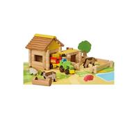 Jeujura - Ma Première Ferme 80 Pièces - Jeu Construction dès 3 Ans - 8238