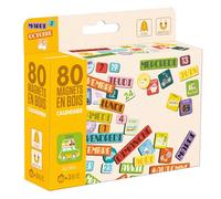 JeuJura - Magnets en bois 80 pièces Calendrier - Apprendre jours, mois et saisons - Dès 3 ans