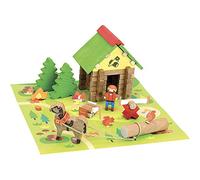 Jeujura - Maison du Bûcheron 50 Pièces - Jeu Construction dès 3 Ans - 8226