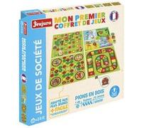 JeuJura Coffret de jeux en bois Mon Premier Coffret de Jeux – 4 jeux – Dès 2 ans – Vert
