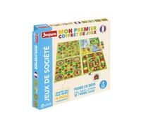 JeuJura Coffret de jeux en bois Mon Premier Coffret de Jeux – 4 jeux – Dès 2 ans – Vert