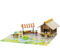 Jeujura - Place du Marché 80 Pièces - Jeu de Construction dès 3 Ans - 8218
