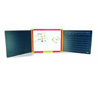 Jeujura - Tableau en Bois Triptyque - Une ardoise centrale magnétique et deux volets pour feutre effaçable à sec et craie - Nombreux Accessoires - A partir de 3 ans - Fabriqué en France - 8796