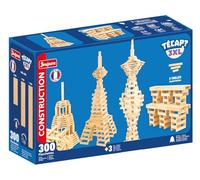 Jeujura - TECAP 3XL - 300 Pièces - Jeu de Construction dès 3 Ans - 8309 | 3 Dimensions de Planchettes - Jeu en bois - Jeu d’équilibre créatif et imagination - Modèles Inclus - Fabriqué en France