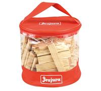 Jeujura - TECAP Classic - 160 Pièces - Jeu de Construction dès 3 Ans - 8306 | Planchettes en bois - Jeu d’équilibre créatif et imagination - Modèles Inclus - Sac de Rangement Inclus - Fabriqué en France