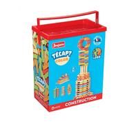 Jeujura Técap Color - 200 Pièces de Jeu d'Équilibre et Construction en Bois