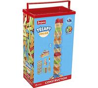 JEUJURA - TECAP Color - 300 Planchettes en Bois Colorées - Construction Libre, Créativité et Apprentissage - Jeu de Manipulation Éducatif - Fabriqué en France - À partir de 3 Ans