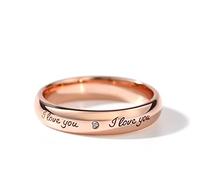 Jeulia Bague de Couple en Argent Sterling de Ton Or Rose Zirconia Cubique Promesse gement Bijoux pour Femme Homme Cadeau Couple Bague de Fiançailles Filles mariée Ensemble (66(21.0), Femme)