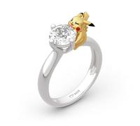 Jeulia Bague en Argent Sterling 925 Coupe Ronde Hug Me Design Mignon Bagues d'anniversaire de Promesse de Saint-Valentin avec Boîte à Bijoux pour Ses Femmes Filles (Argent, 54(17.3))