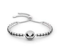 Jeulia - Bracelet à Breloques Jack avec Skellington 2,5 carats pour Femme- Argent Sterling 925 - Nightmare Before Christmas - Bracelet à maillons avec chaîne Infini réglable